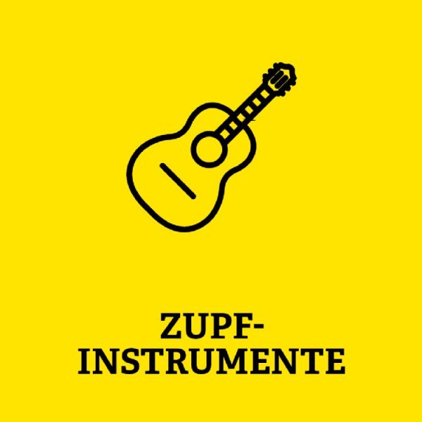 Gitarre mit der Aufschrift Zupfinstrumente